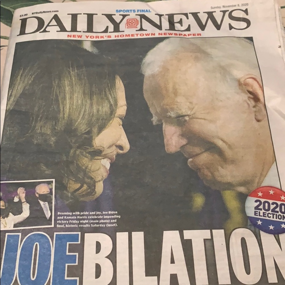 Daily News Biden Harris 46th President VP collect